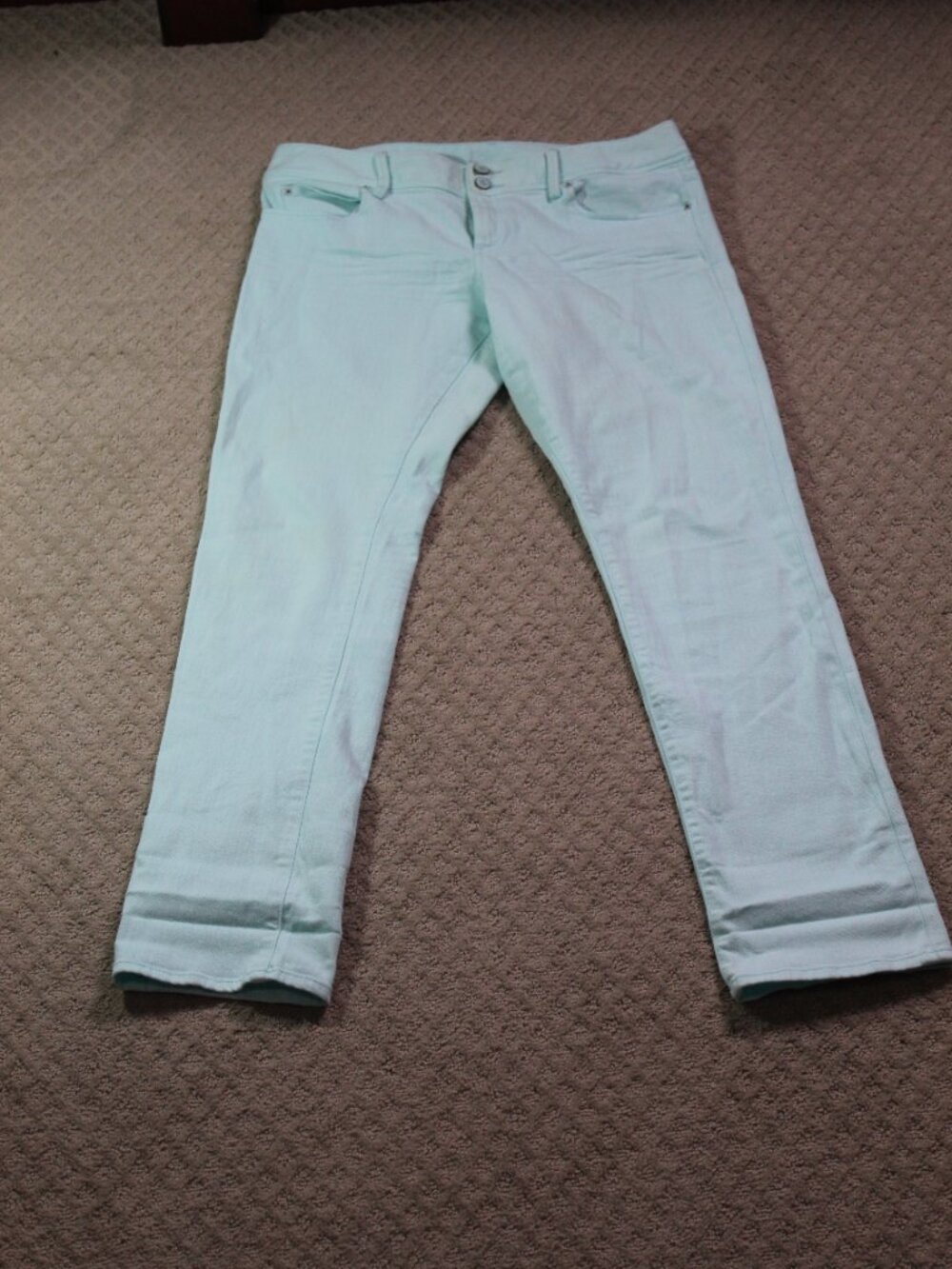 Lilly Pulitzer Size 12 Worth Aqua Straight Stretch Denim Jeans